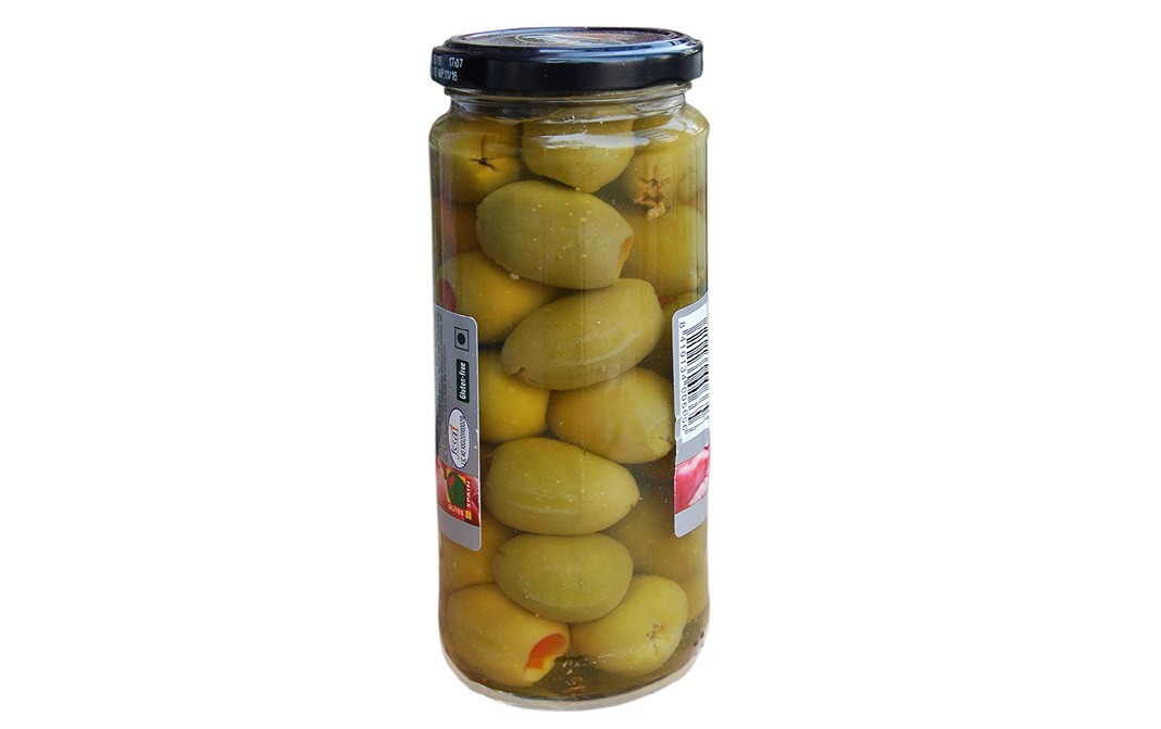 Fragata Spanish Queen Olives Stuffed With Minced Pimiento   Glass Jar  335 grams